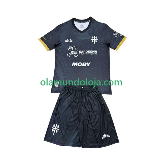 Camisola Cagliari Criança Equipamento Terceiro 2024-2025 Manga Curta